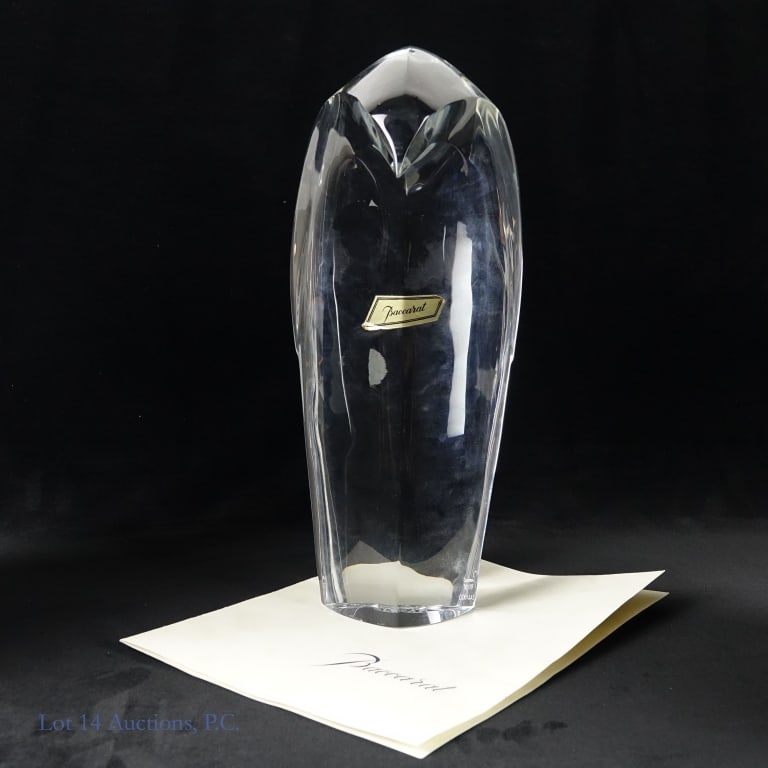 Baccarat R Rigot Lt Ed Crystal Penguin w/ COA: Limited edition crystal Penguin sculpture from Baccarat, designed by artist Robert Rigot. Original Baccarat sticker present, though peeling. Both etchings are also present. The statue is numbered