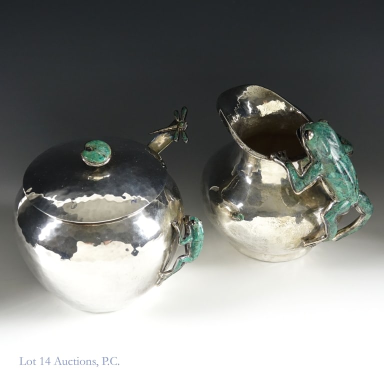 Emilia Castillo Silver Plated Frog Tea Set (1 of 8)