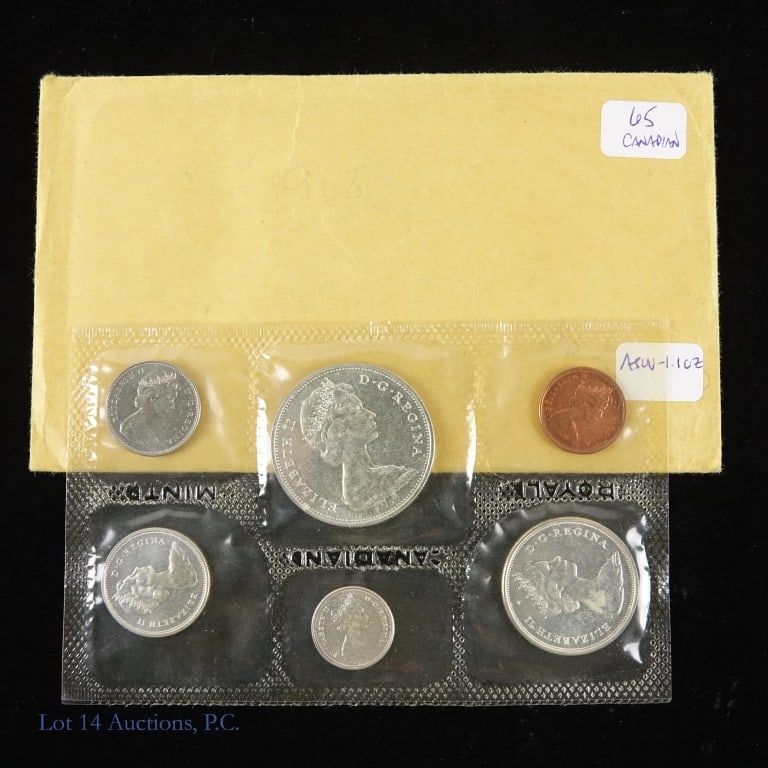 1965 Canada Silver 6-Coin Mint Set (*P/L) (1 of 3)