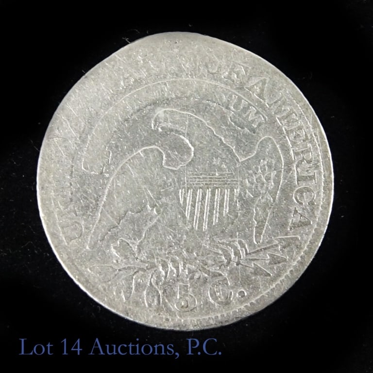 1834 US Silver Capped Bust Half Dime - 2