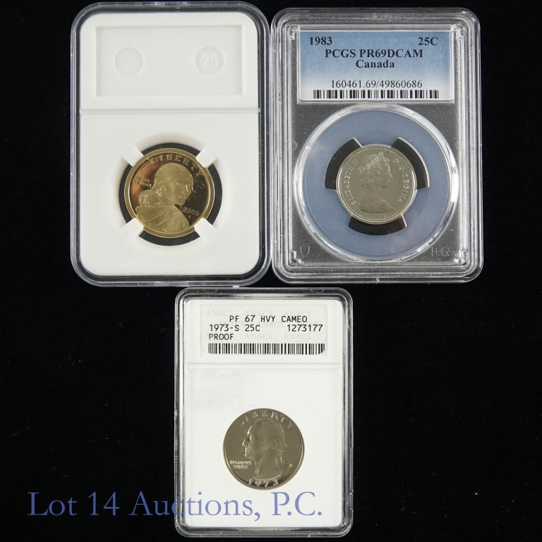 Canada & US Graded 25c Coins (3) (1 of 2)