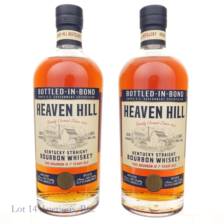 Heaven Hill 7 Year Bottled-In-Bond Bourbon (2): Two (2) bottles Heaven Hill 7 Year Bottled-In-Bond Bourbon, 100 Proof, 750 ml.