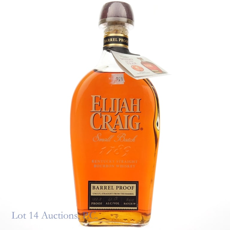 Elijah Craig Barrel Proof Bourbon (Batch B519): Elijah Craig Barrel Proof Bourbon, 750 ml, Batch B519 ? May 2019, 122.2 proof, 12 years old.
