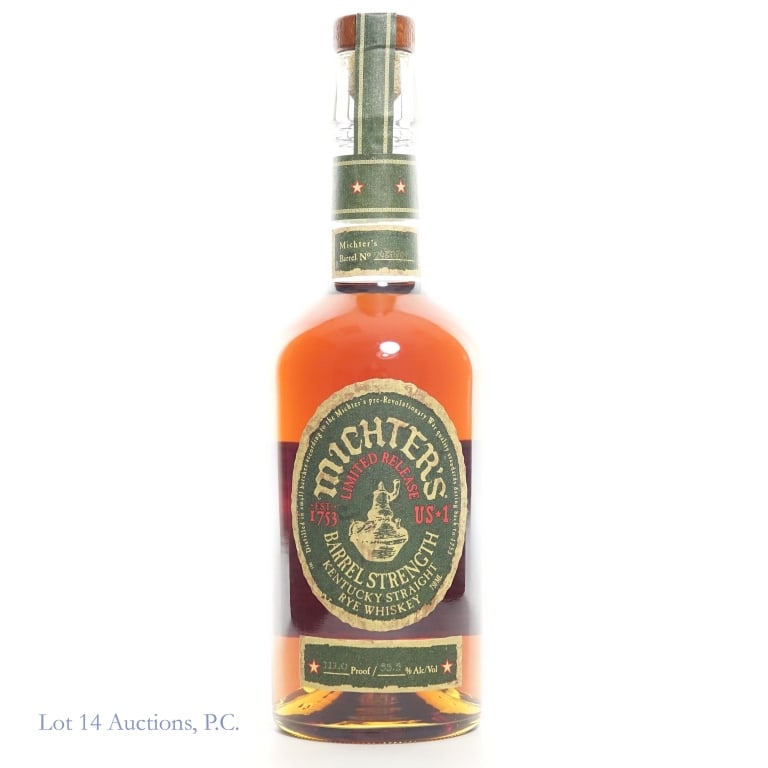 Michter's Barrel Strength Bourbon (2024): Michter's Limited Release Barrel Strength Bourbon (2024), 110.2 Proof, 750 ml, Barrel #24B0809. Etch: A240450809.