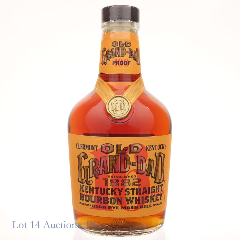 Old Grand-Dad 16 Year Bourbon: Old Grand-Dad 16 Year Kentucky Straight Bourbon Whiskey, 100 Proof, 750 ml, High rye mash bill.