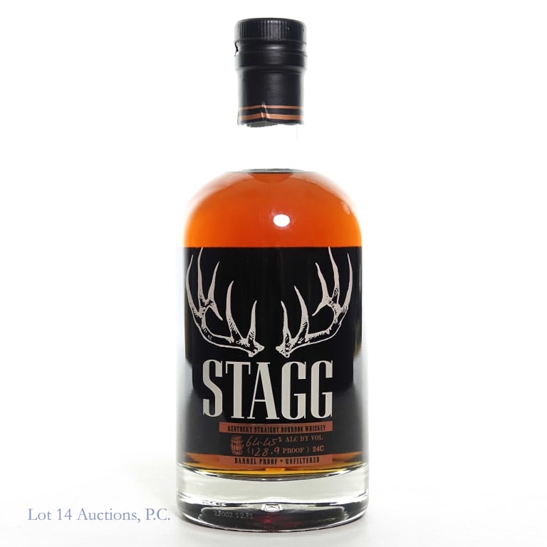 Stagg Barrel Proof Bourbon (Batch 24C, 128.9pf): Stagg Barrel Proof Bourbon (2024), 128.9 Proof, 750 ml, Batch #24C. Etch: L24314 01 23:40D.