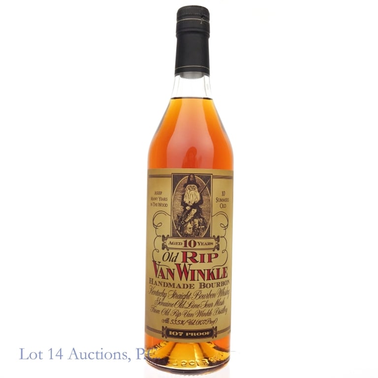 Old Rip Van Winkle 10 Year Bourbon (2025): Old Rip Van Winkle 10 Year Bourbon (2025), 107 Proof, 750 ml. Etch: L252320101:35D.
