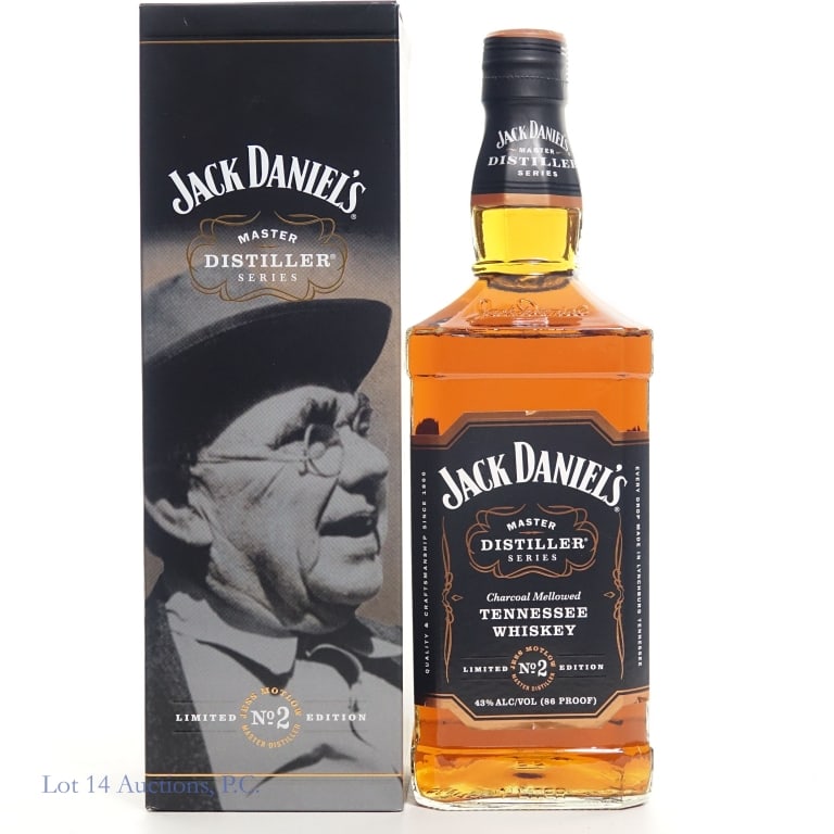 Jack Daniel's Master Distiller Series 2 Whiskey: Jack Daniel's Master Distiller Series 2 Tennessee Whiskey, 86 Proof, 750 ml, Master Distiller Jesse Butler "Jess" Motlow 1911-1941, Bottle #IR7098, slight nicks on upper and lower label. Original box