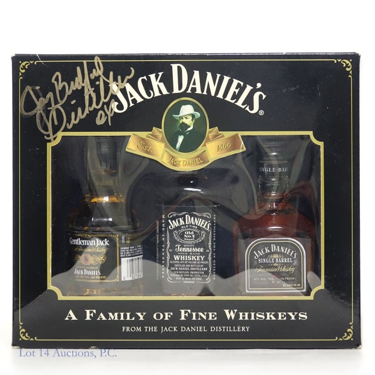 Jack Daniel's Signed Family of Fine Whiskeys Set (1 of 3)