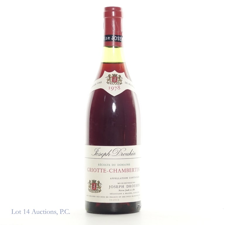 1978 Joseph Drouhin Griotte-Chambertin: 1978 Joseph Drouhin Griotte-Chambertin. 750ml, no abv stated. Consigned by the estate of the collector who stored wine and champagne bottles horizontally in the family's temperature-controlled purpose