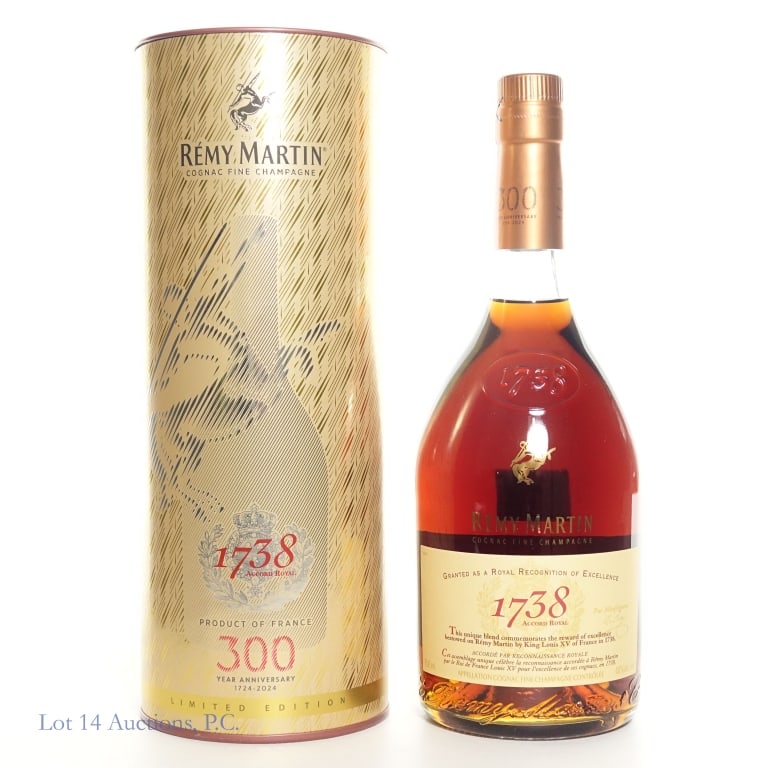 Remy Martin 1738 Accord Royal 300 Year Ann Cognac: Remy Martin 1738 Accord Royal 300 Year Anniversary 1724-2024 Fine Champagne Cognac, 80 Proof, 750 ml. Cylinder tube included.