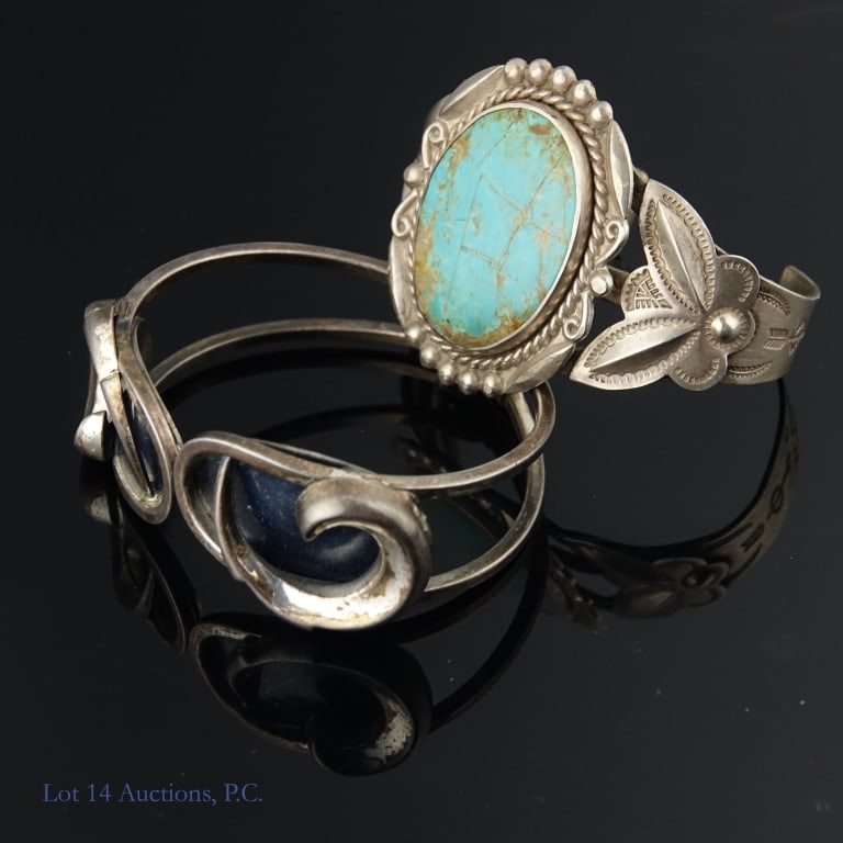 Two Sterling Silver Cuff Bracelets (1 of 7)