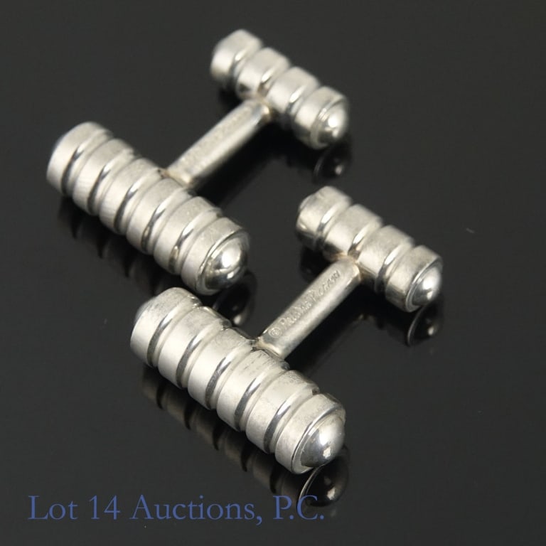 Tiffany & Co. Sterling Silver Cufflinks: Tiffany & Co sterling silver cufflinks. Approximately 26.6 g - 0.86 ozt. total weight.