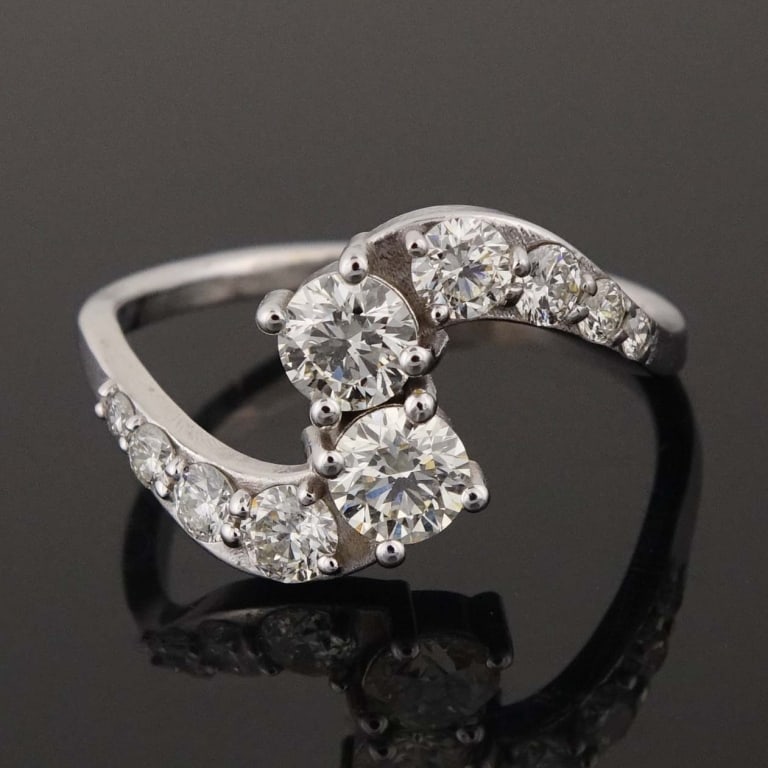 14k White Gold Diamond Ring w/ ID (1 of 7)