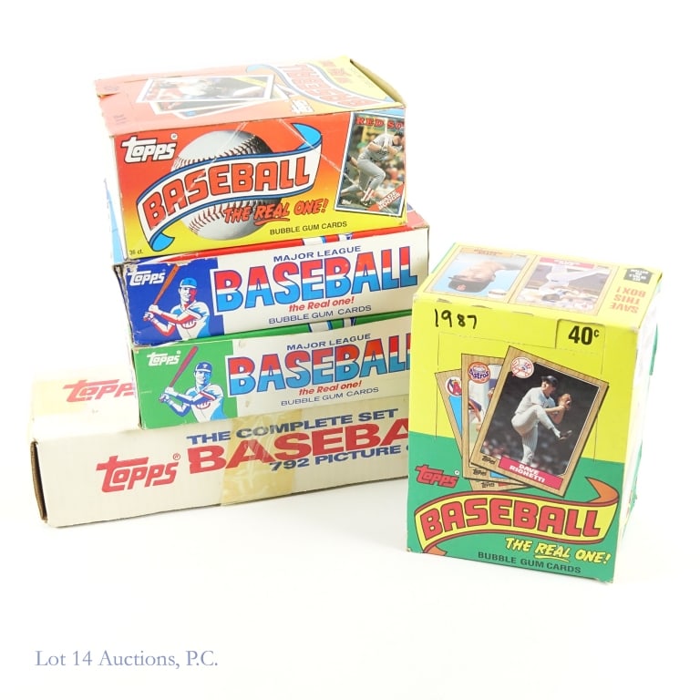 1987 & 1988 Topps Baseball Card Boxes (5) (1 of 3)