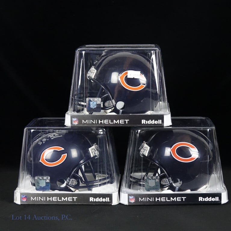 Bears Super Bowl XX Signed Mini Helmets (3) (1 of 5)