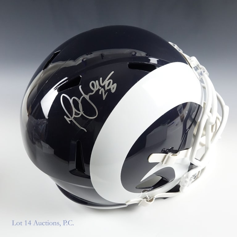 Marshall Faulk Signed FS Rams Helmet (Radtke) (1 of 5)
