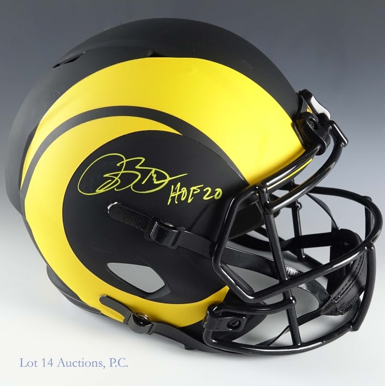 Isaac Bruce Signed FS Replica Rams Helmet (Beck) (1 of 5)