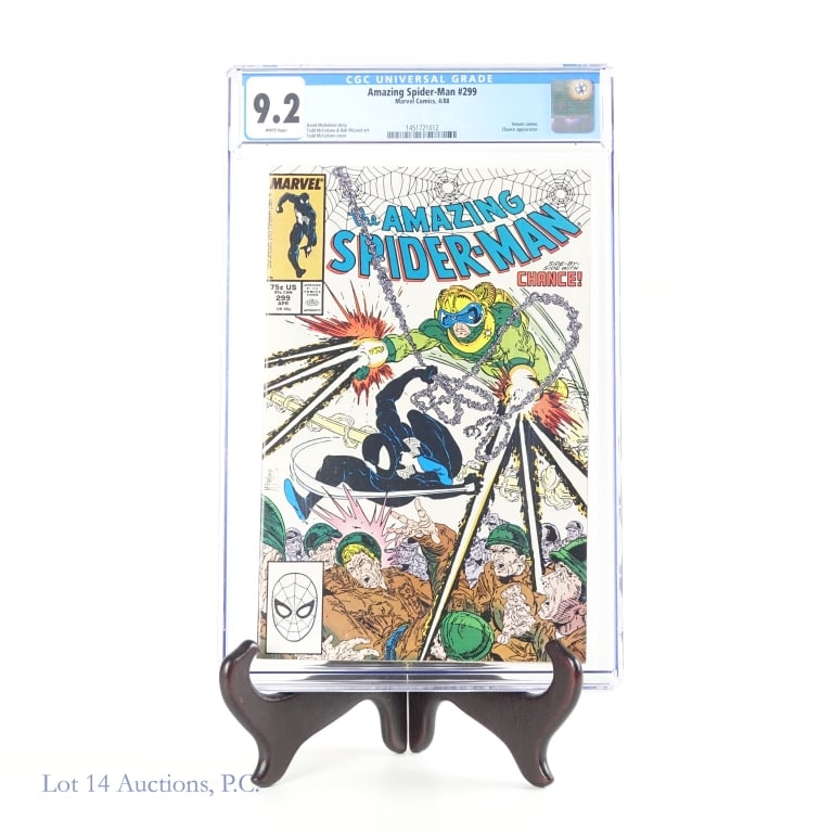 1987 Amazing Spider-Man #299, CGC 9.2: 1987 Amazing Spider-Man #299, CGC 9.2. CGC graded 9.2 Key issue of Marvel's Amazing Spider-Man #299 - Second cameo appearance of Venom / Todd McFarlane considers The Amazing Spider-Man #299 the