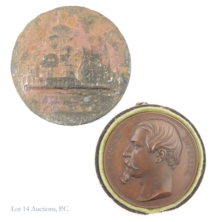Rare 1858 Napoleon III Comm. & Souvenir Medals, 2 (1 of 2)