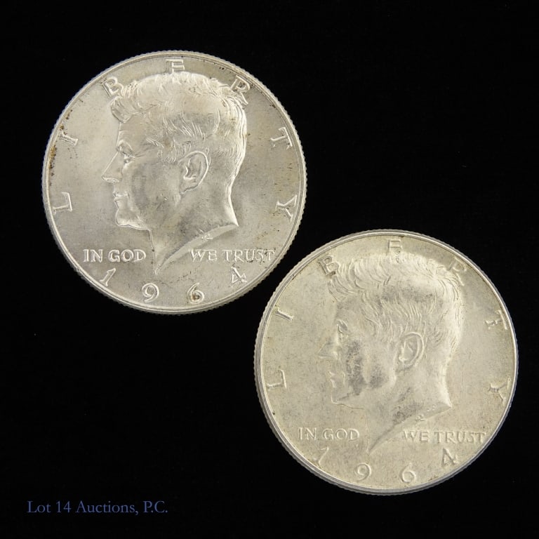 1964 (P) US 90%-Silver Kennedy 50c (2) (1 of 2)
