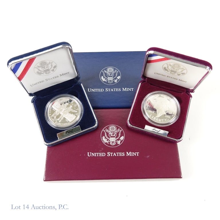 1993s & 2004p US 90%-Silver Proof Com $1s, 2 (1 of 4)
