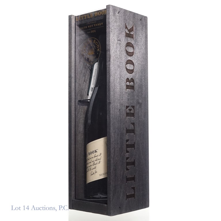 Little Book Ch. 8 Path Not Taken (2024): Little Book Ch. 8 Path Not Taken (2024), 118.2 Proof, 750 ml, Recipe: 014, Original Wood Box and neck tag included. Etch: L4113CLA. Wax in very good condition - no visible cracks.