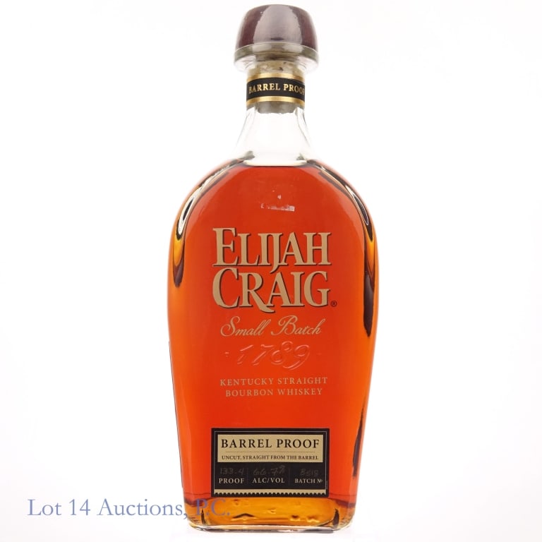 Elijah Craig Barrel Proof Bourbon (Batch B518): Elijah Craig Barrel Proof Bourbon, 750 ml, Batch B518 ? May 2018, 133.4 proof, 12 years old.