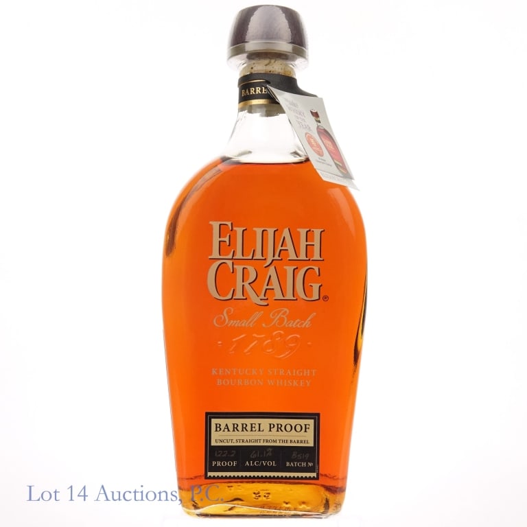 Elijah Craig Barrel Proof Bourbon (Batch B519): Elijah Craig Barrel Proof Bourbon, 750 ml, Batch B519 ? May 2019, 122.2 proof, 12 years old.