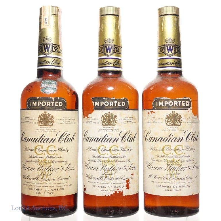 1958 (2) & 1959 (1) Canadian Club Whisky (1 of 4)