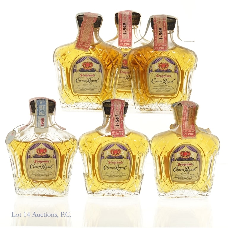 50s/60s Seagram's Crown Royal Minis (6) (1 of 2)