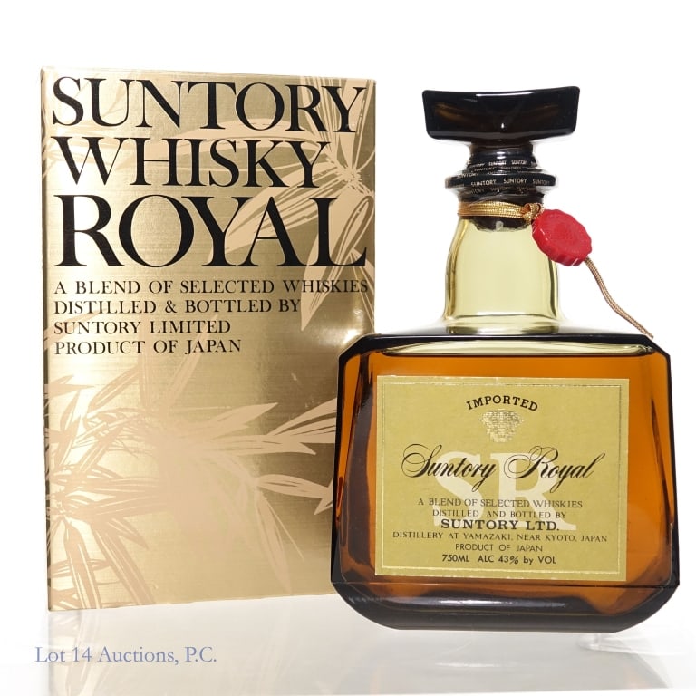 Suntory Royal Whisky: Suntory Royal blended whisky. 43% ABV (86 proof). 750 ml. Includes original box.