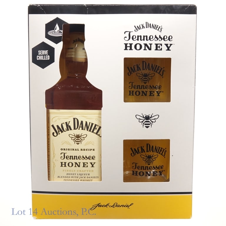 Jack Daniel's Tennessee Honey Whiskey Gift Set (1 of 2)