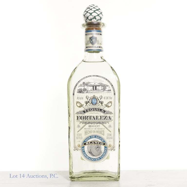 Fortaleza Blanco Tequila: Fortaleza Blanco 100% Agave Tequila. NOM 1493. Estate bottled, 40%abv, 750ml.