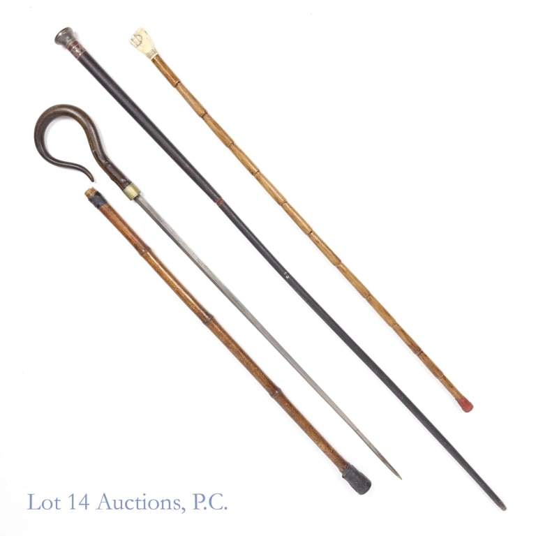 Sword, Sterling Silver and Figural Canes (3) (1 of 8)