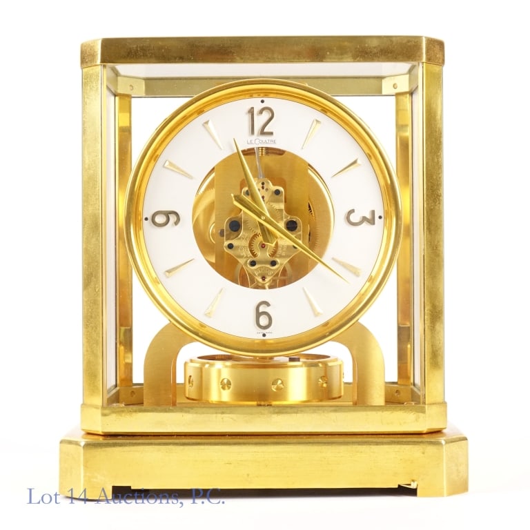 Jaeger-LeCoultre Atmos Perpetual Motion Clock: LOCAL PICKUP OR 3RD PARTY SHIPPING ONLY *** Mid 1970s Jaeger-LeCoultre Atmos perpetual motion clock. S/N 46898. Clock is running but has not been tested for accuracy. Brass shows tarnishing and