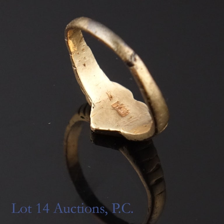 14K Y Gold Monogram Ring - 2