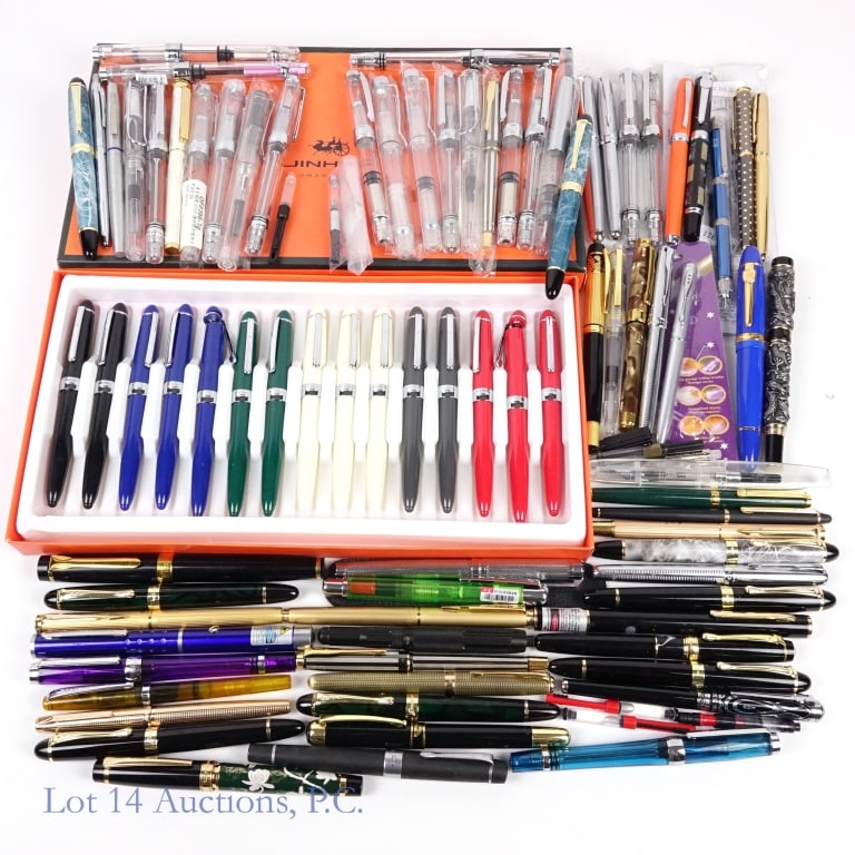 Fountain Pens (~80): Approximately eighty (~80) various loose fountain pens. Some new some used. See photos for details and selection.