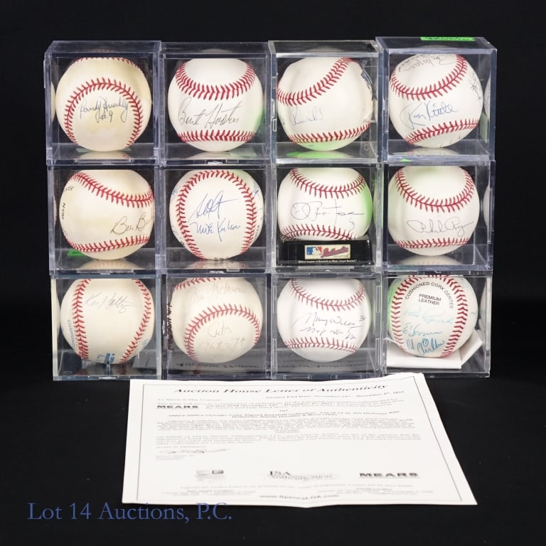 1990's / 2000's Cubs Signed Baseballs AHLOA (12): Collection of twelve baseballs signed by an array of mostly former Chicago Cubs players. Signatures included are ONL Coleman signed by Bill Buckner *** ONL Coleman signed by Jim Hickman *** OAL Budig