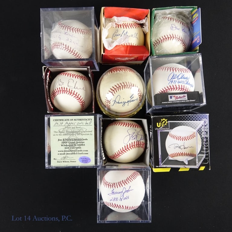 10 Baseballs Signed By Major League Legends (1 of 8)