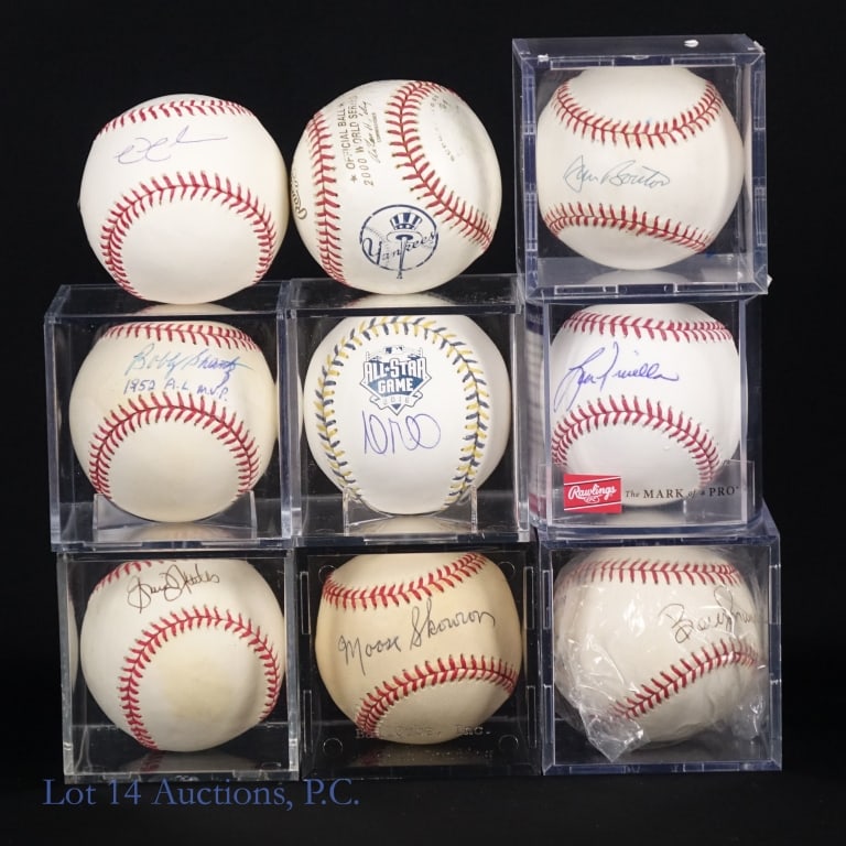 NY Yankees Legends Signed Baseballs (10) (1 of 7)