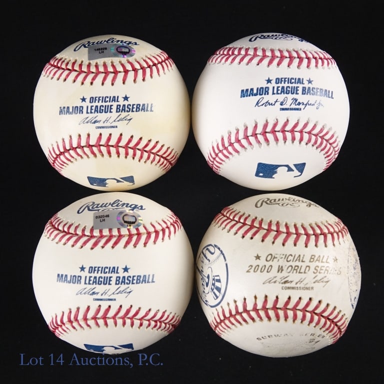 NY Yankees Legends Signed Baseballs (9) - 3