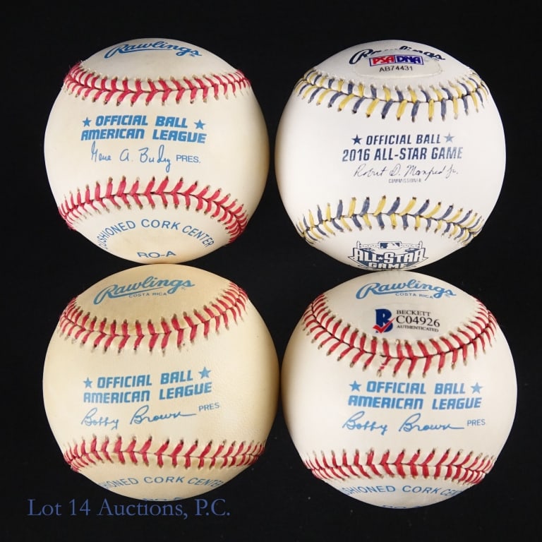 NY Yankees Legends Signed Baseballs (9) - 5