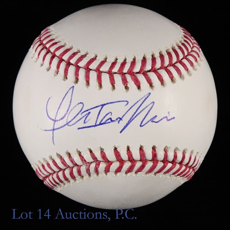 Thomas Ian Nicholas Signed Baseball JSA COA: OML Manfred baseball signed across the sweet spot by Thomas Ian Nicholas, the star of the classic baseball movie "Rookie Of The Year". Nicholas signed with a blue ballpoint pen. The ball remains in