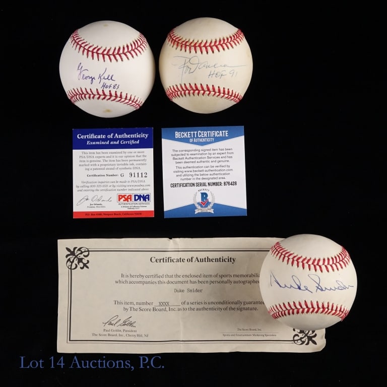 Old Time HOF Player Signed Baseballs (6) - 2
