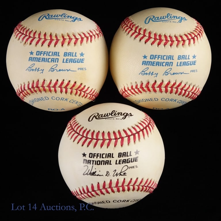 Old Time HOF Player Signed Baseballs (6) - 5
