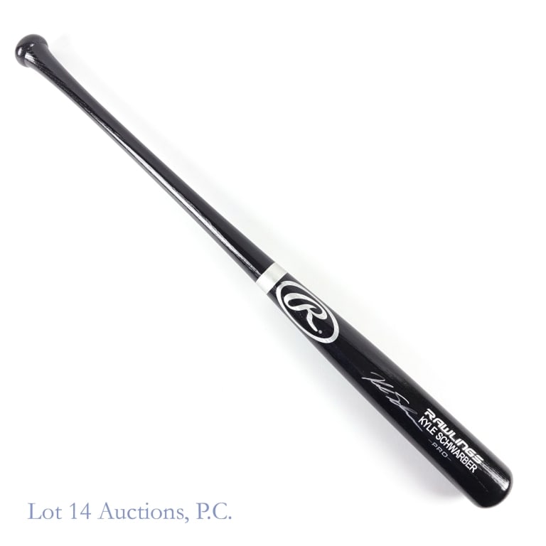 Kyle Schwarber Signed Rawlings Bat JSA COA: Full size Rawlings Kyle Schwarber model bat signed by Kyle Schwarber. Schwarber signed the barrel of the bat with a silver marker. The signature has been authenticated by JSA (cert number SD07543 whic