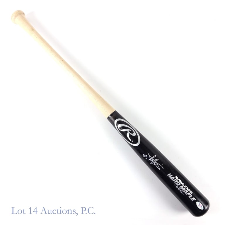 Harold Baines Signed Rawlings Bat PSA COA: Rawlings Hard Maple Pro bat signed with a silver marker by Harold Baines. The signature has been authenticated by PSA (cert number AK23119 which we have verified on the PSA web site). This bat only ha