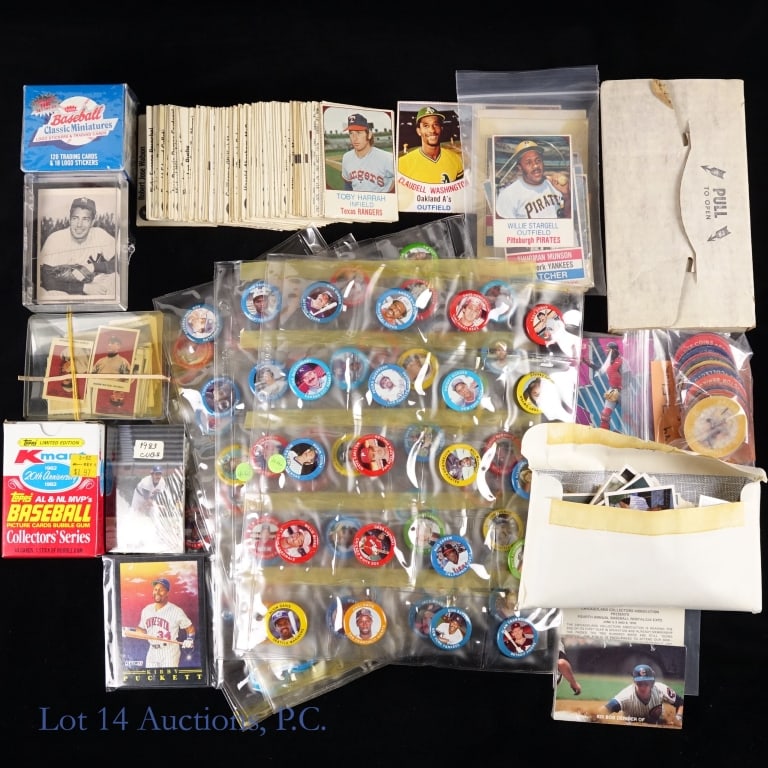 Oddball Baseball Card Sets: 1982 Kellogg's 3-D baseball cards - in original shipping box. the box is open, but we believe this is a complete set in really nice condition ***** 1977-1984 Renata Galasso Glossy Greats baseball