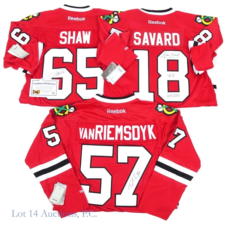 Shaw Savard Van Riemsdyk Signed Jerseys (1 of 11)